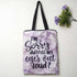 Purple Printed Tote Bag - Uncommongifts.in